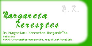 margareta keresztes business card